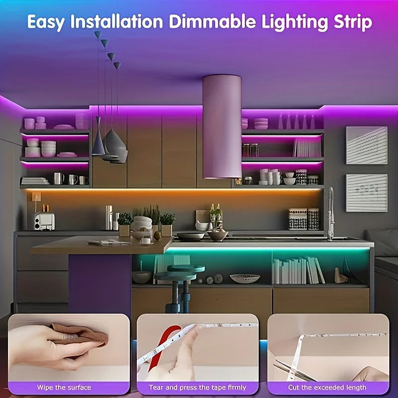 RGB LED Strip Lights with App Control