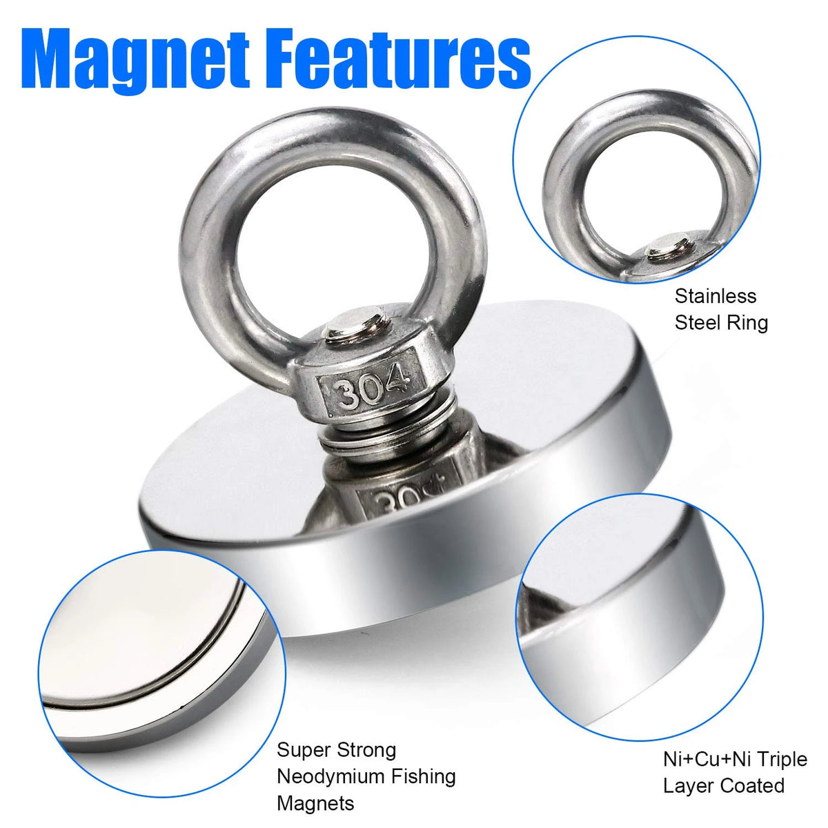 Heavy-Duty Magnetic Fishing Magnet