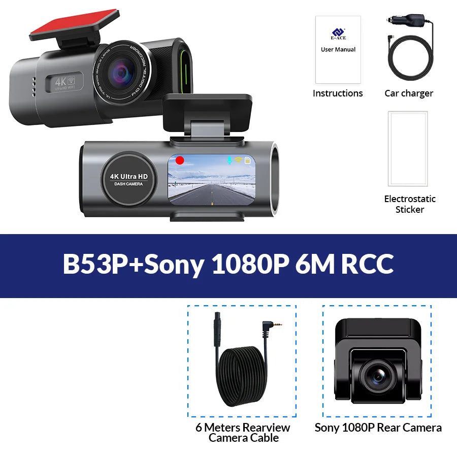 4K UHD Car Dash Cam with Night Vision