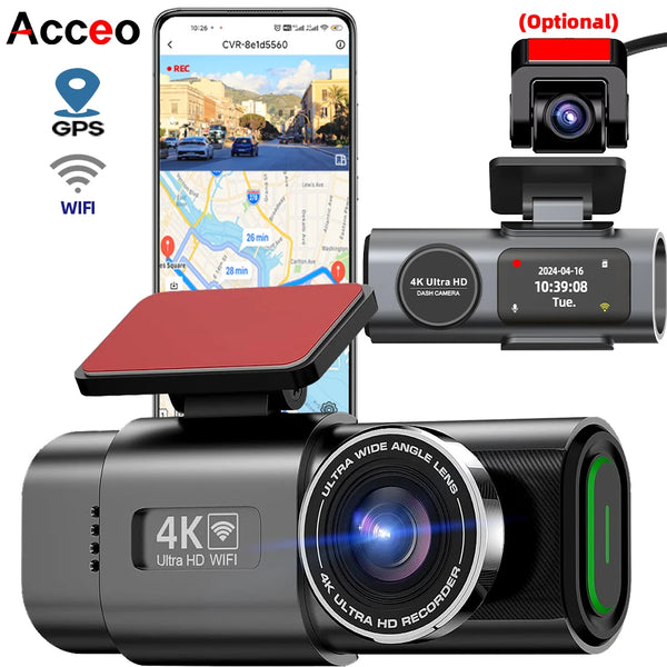 4K UHD Car Dash Cam with Night Vision