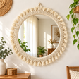 Macrame Round Wall Mirror